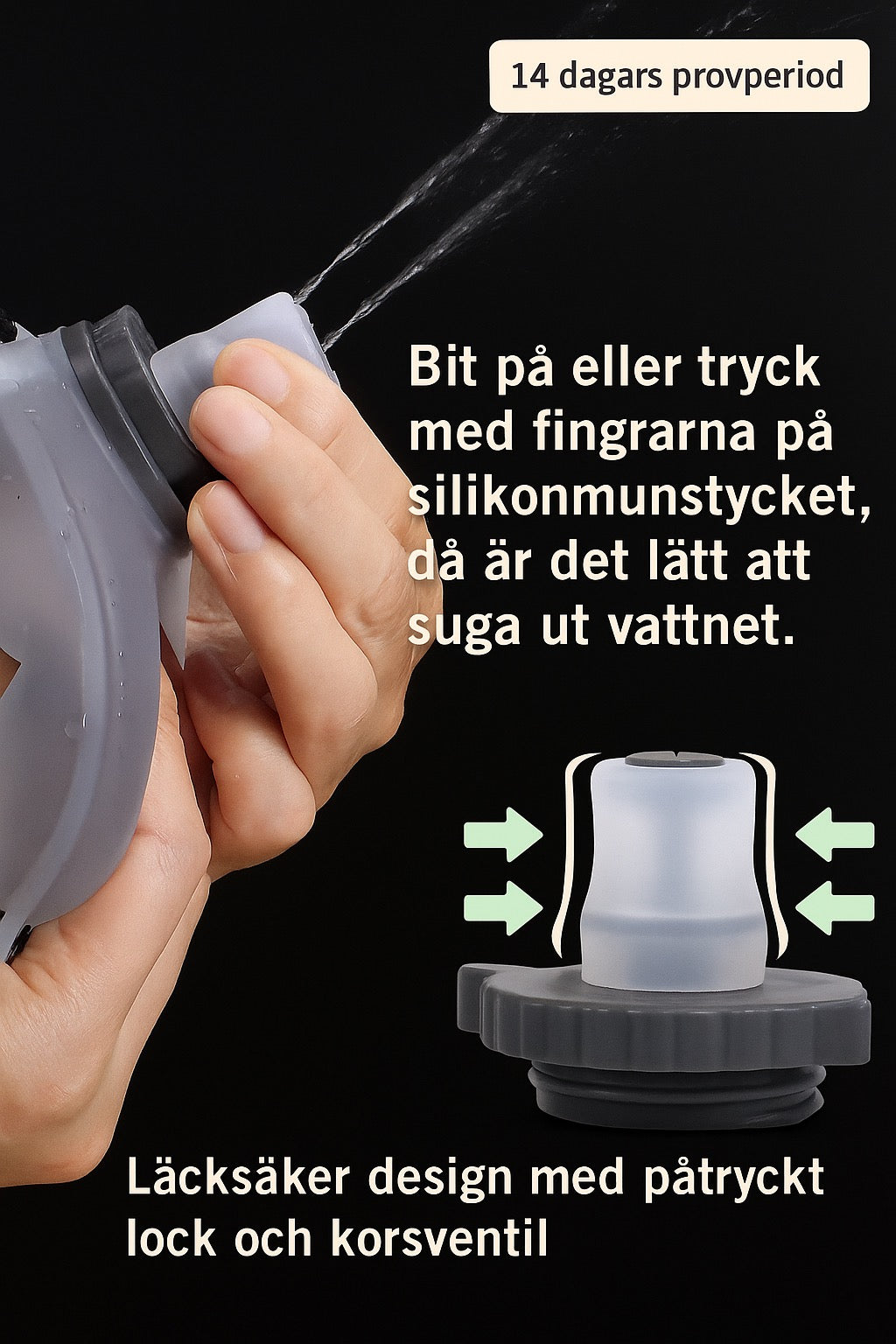 Noplia AquaLoop - justerbar sportflaska